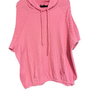 NWOT Heimish Pink Hooded Cable Knit - Lightweight